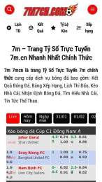 ảnh chụp màn hình 7m tỷ lệ bóng đá châu á