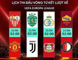 ảnh chụp màn hình lịch bóng đá europa league
