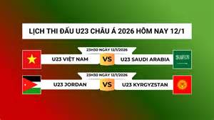 ảnh chụp màn hình lịch bóng đá u23 châu a hôm nay