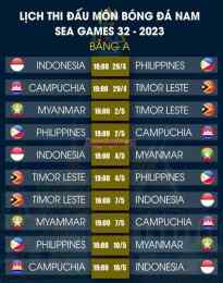 ảnh chụp màn hình lịch thi đấu bóng đá nam sea game 33