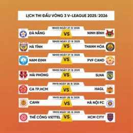 ảnh chụp màn hình lịch thi đấu bóng đá v-league việt nam hôm nay