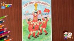 ảnh chụp màn hình vẽ tranh đề tài thể thao đá bóng