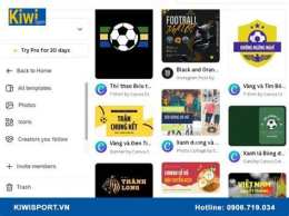 giao diện app kb bóng đá