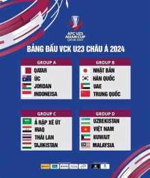 giao diện app lịch bóng đá u 23