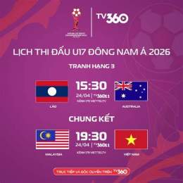 giao diện app lich thi dau bong da u17