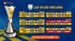 giao diện app lịch thi đấu giải bóng đá vô địch đông nam á