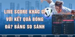 giao diện app live score bóng đá