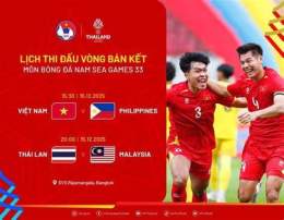 giao diện app sea game bóng đá nam