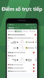 giao diện app tỉ số bóng đá pháp