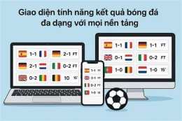 giao diện app w2 kết quả bóng đá