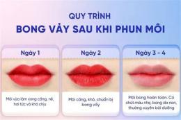 giao diện app xăm môi 2 ngày đã bong