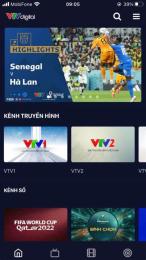 giao diện app xem bong da tren k+