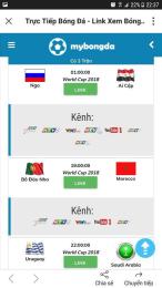 giao diện app xem truc tiep da bong