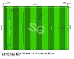 hướng dẫn sử dụng kích thước sân bóng đá mini 5 người