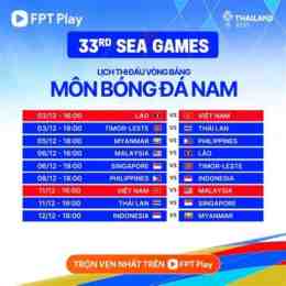 kq bong da seagame 33
