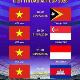 lịch bóng đá aff cup 2006