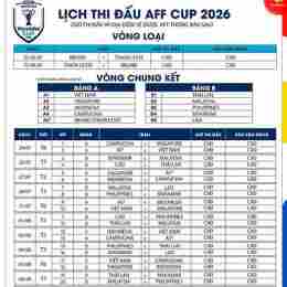 lịch bóng đá asean hyundai cup