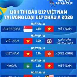 lịch bóng đá u17 nam việt nam