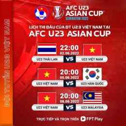 lịch bóng đá u23 châu á ngày hôm nay