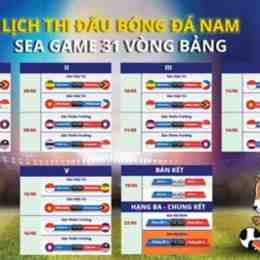 lịch đá bóng seagame 33