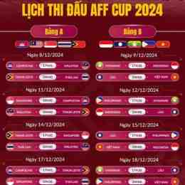lịch thi đấu bóng đá việt nam aff cup