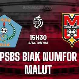 psbs biak đấu với câu lạc bộ bóng đá malut united