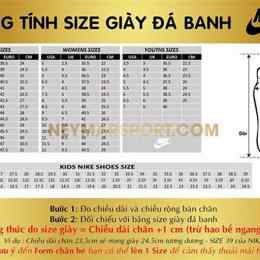 size giày đá bóng nike